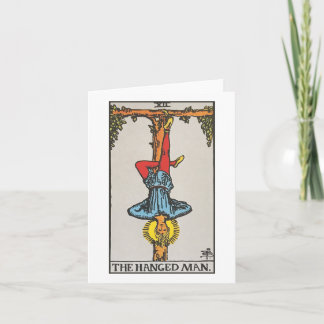 Tarjeta El hombre ahorcado - El jinete Waite Smith tarot