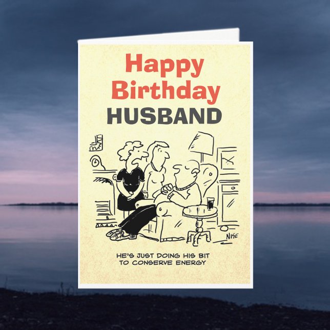 Tarjeta El hombre duerme para conservar la energía (Subido por el creador)