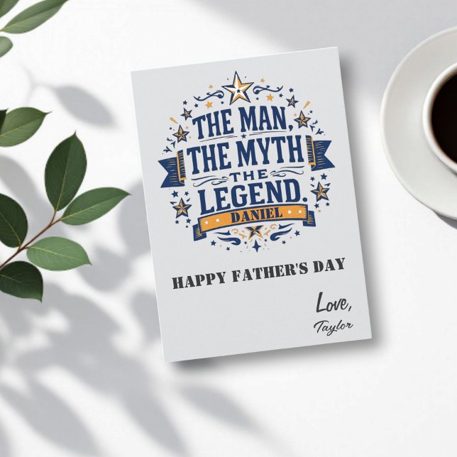 Tarjeta El Hombre El Mito La Leyenda | Día del Padre perso (Subido por el creador)