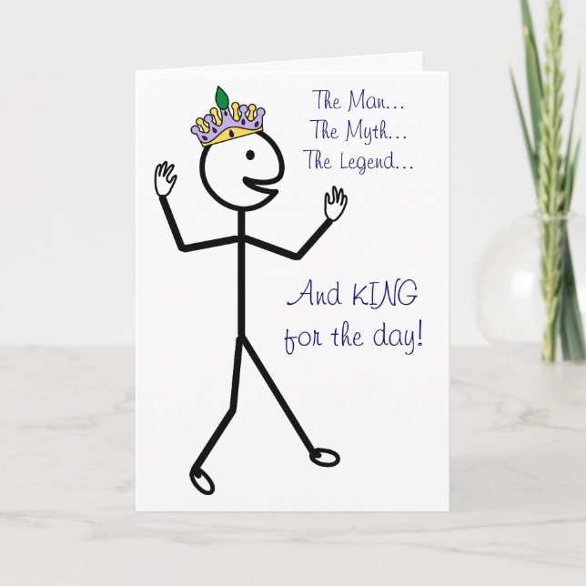 Tarjeta El hombre el mito la leyenda - feliz día del padre (Anverso)