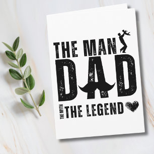 Tarjeta El Hombre El Mito La Leyenda PAPÁ Día del Padre Co