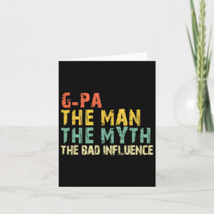 Tarjeta El Hombre El Mito La Mala Influencia Funny Vintage