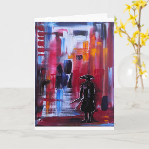 Tarjeta El horizonte del samurái Pintura de Alfred Fox