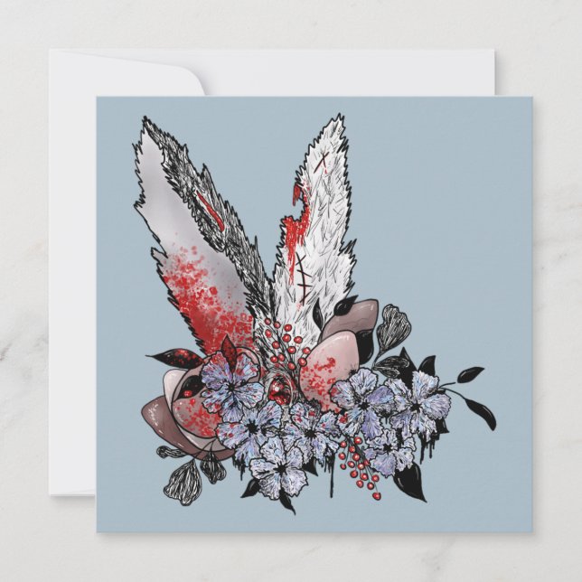 Tarjeta El horror de los conejitos de Pascua (Anverso)