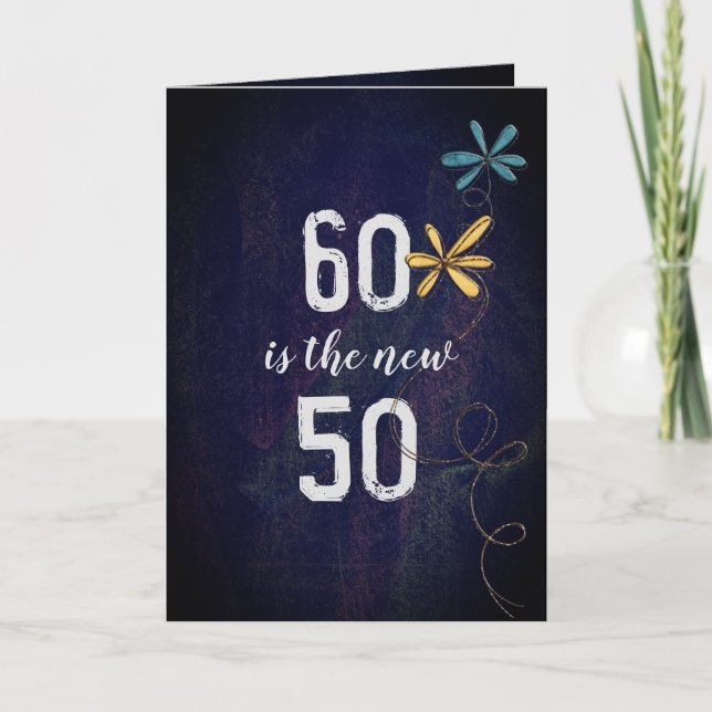 Tarjeta El humor de los 60 años (Anverso)