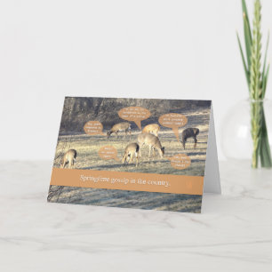 Tarjeta El humor de los ciervos pensando en ti