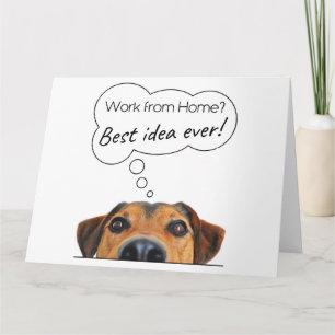 Tarjeta El humor gracioso de los perros con pipa: ¿Trabaja