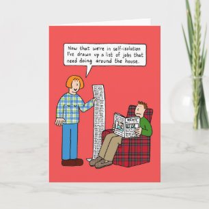 Tarjeta El Humor, la Pareja y las Tareas Personalizados de