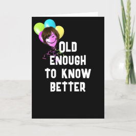 Tarjeta El humor más viejo con los globos