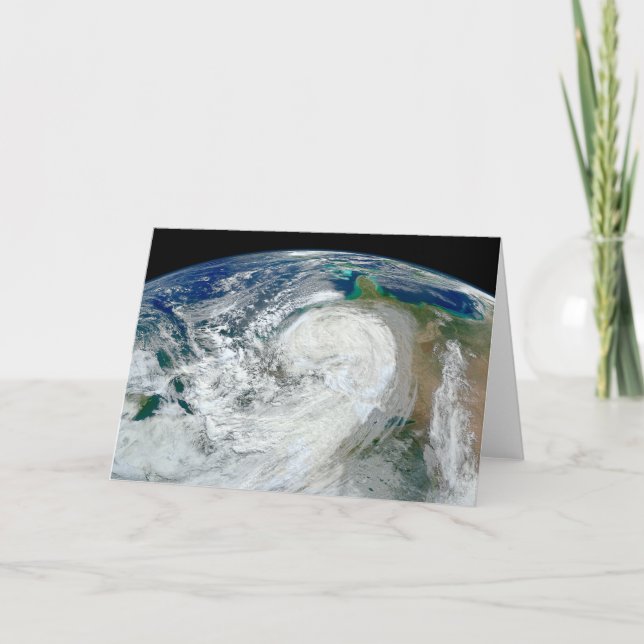 Tarjeta El Huracán Sandy A Lo Largo De La Costa Este De Es (Anverso)