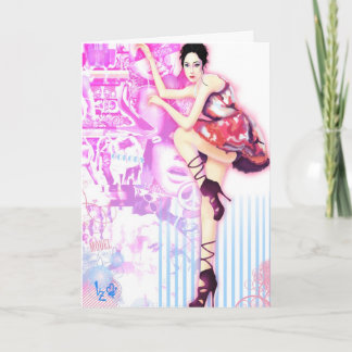 Tarjeta El ilustracion de Digitaces inspiró "Vogue China -