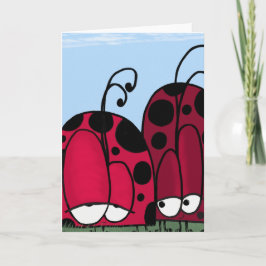 Tarjeta El Ilustracion Ladybug del amor no correspondido