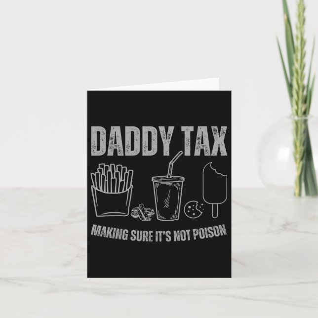 Tarjeta El impuesto a papi para asegurarse de que no es el (Anverso)
