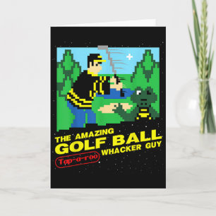Tarjeta El increíble tipo que golpea la pelota de golf Tap