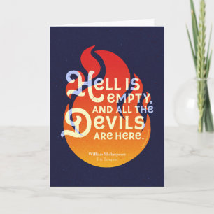 Tarjeta El infierno de William Shakespeare está vacío