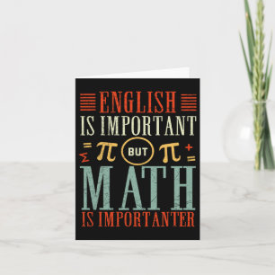 Tarjeta El inglés es importante, pero las matemáticas son