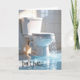 Tarjeta El inodoro desbordante se vuelve más viejo que el 