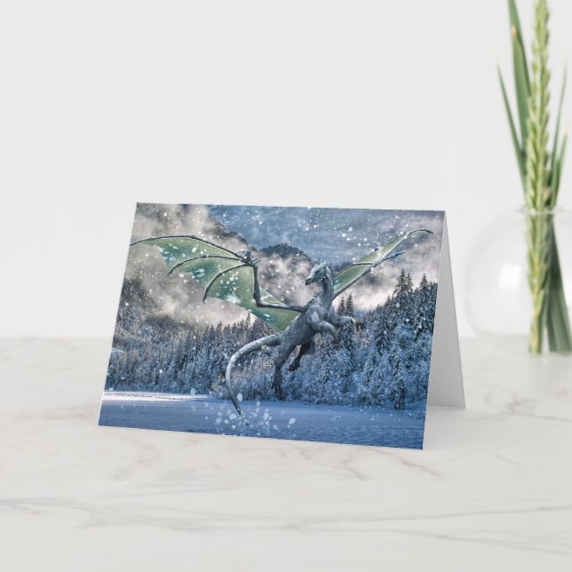 Tarjeta El invierno está aquí (Anverso)