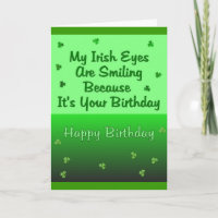 El irlandés observa cumpleaños