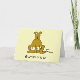 Tarjeta El italiano se pone bien pronto Guarisci Presto