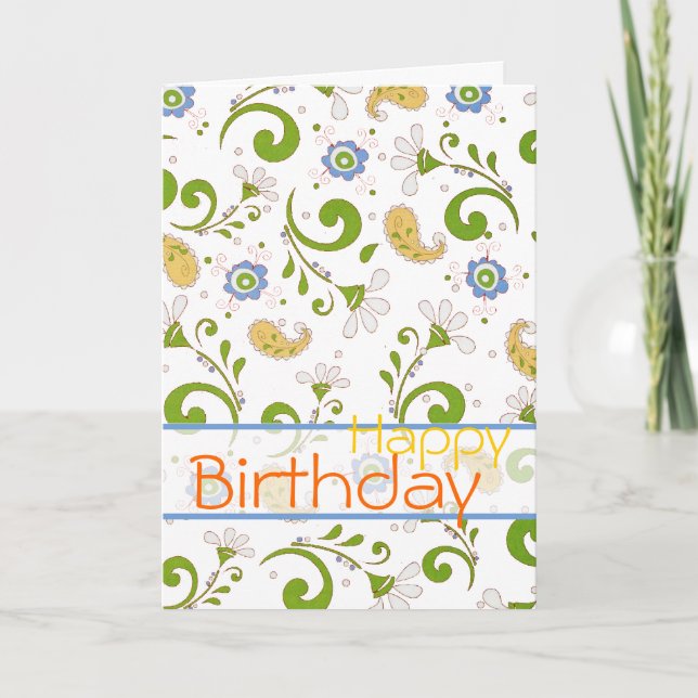 Tarjeta El jardín de Paisley - Personalizado (Anverso)