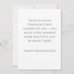 Tarjeta El Jardín de Papel Artístico del Día de la Madre