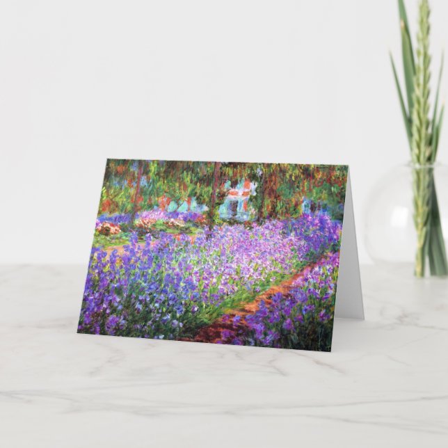 Tarjeta El jardín del artista en Giverny, Claude Monet (Anverso)