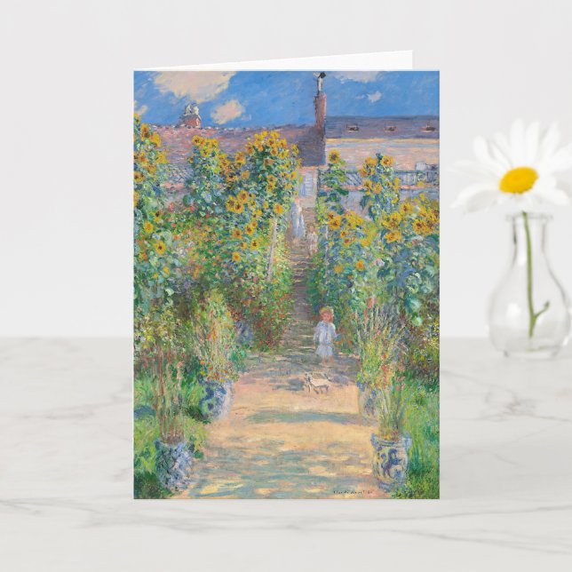 Tarjeta El jardín del artista en Vétheuil por Claude Monet (Planta pequeña)