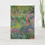 Tarjeta El Jardín Iris De Giverny De Claude Monet<br><div class="desc">El jardín Iris de Giverny pintado por Claude Monet. Alrededor de 1900. Esta imagen es de dominio público.</div>