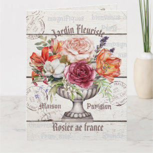 Tarjeta El jardinero propaga plantas Madera rústica france