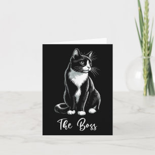 Tarjeta El jefe del gato Tuxedo amante del gatito Kitten T
