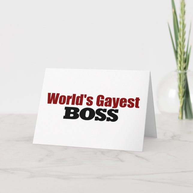 Tarjeta El Jefe Más Gay Del Mundo (Anverso)