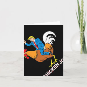 Tarjeta El jockey sobre pollo Trump Meme divertido humor s