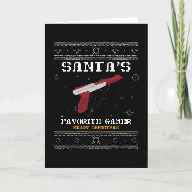 Tarjeta El Juego Favorito de Santa Feliz Navidad (Anverso)