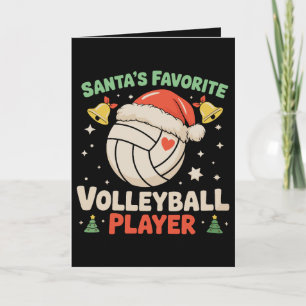 Tarjeta El jugador de voleibol favorito de Santa Navidad X