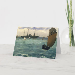 Tarjeta El "Kearsarge" en Boulogne   Édouard Manet