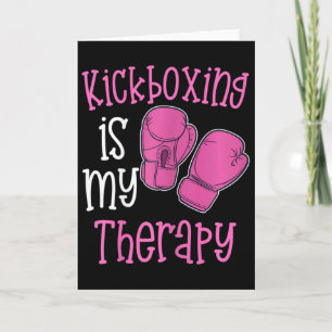Tarjeta El kickboxing de mujeres es mi terapia Camiseta di