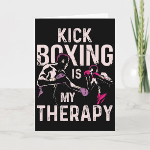 Tarjeta El kickboxing es mi terapia divertido kick boxing 