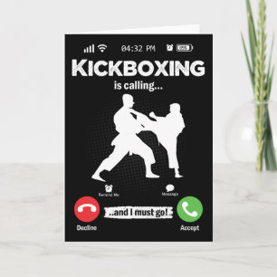 Tarjeta El kickboxing está llamando a los hombres de las a