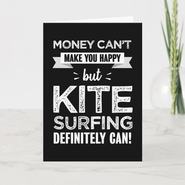 Tarjeta El kite surf te hace feliz regalo Gracioso (Anverso)