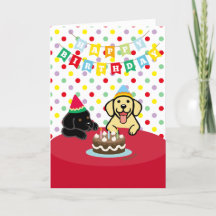 El labrador amarillo y el labrador negro