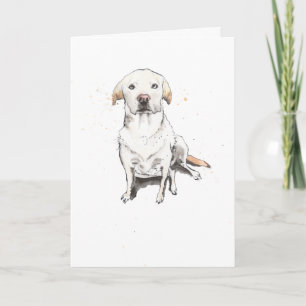 Tarjeta El labrador dorado tiene un divertido cumpleaños d