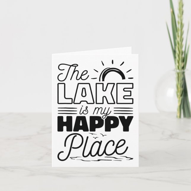 Tarjeta El lago es mi lugar feliz (Anverso)