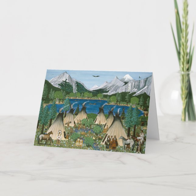 Tarjeta El lago Wallowa del ~ de Nez Perce (Anverso)