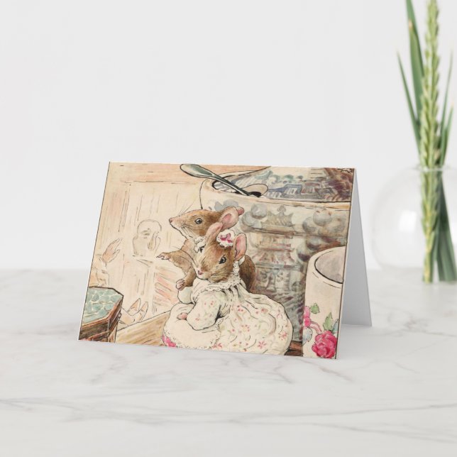 Tarjeta El lamento de Gloucester Tailor por Beatrix Potter (Anverso)