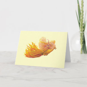 Tarjeta El legendario amarillo de vainilla de ave fenix