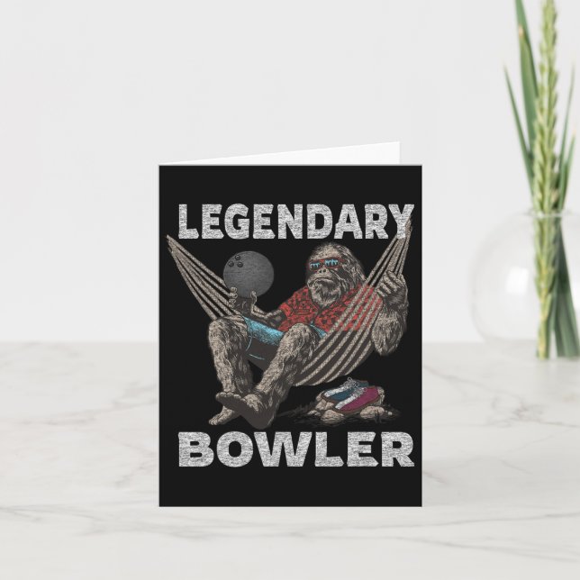 Tarjeta El legendario de Bowling Bowler dice gracioso (Anverso)