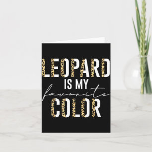 Tarjeta El leopardo es mi color favorito Patrón de estampa