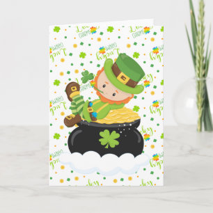 Tarjeta El Leprechaun del arroz del St