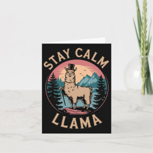 Tarjeta El Llama Se Mantiene Tranquilo, Funny Alpaca Sobre